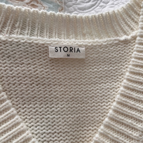 Cropped lace trim sweater - Picture 2 of 2